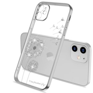 For iPhone 12 Pro Max Ultra-thin Electroplating Dandelion Pattern Protective Case(Silver) (OEM)