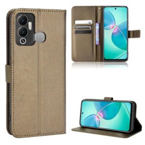 For Infinix Hot 12 Play Diamond Texture Leather Phone Case(Brown) (OEM)