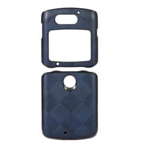 For Motorola Moto Razr 5G Weave Plaid PU Phone Case(Blue) (OEM)