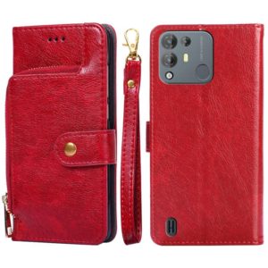For Blackview A55 Pro Zipper Bag Leather Phone Case(Red) (OEM)