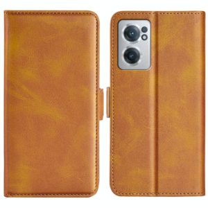 For OnePlus Nord CE 2 5G Dual-side Magnetic Buckle Leather Phone Case(Yellow) (OEM)