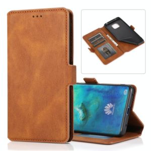 For Huawei Mate 20 Pro Retro Magnetic Closing Clasp Horizontal Flip Leather Case with Holder & Card Slots & Photo Frame & Wallet(Brown) (OEM)