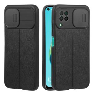 For Huawei P40 Lite / nova 7i Litchi Texture Sliding Camshield TPU Phone Case(Black) (OEM)