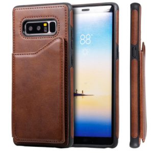 For Galaxy Note 8 Shockproof Calf Texture Protective Case with Holder & Card Slots & Frame(Coffee) (OEM)