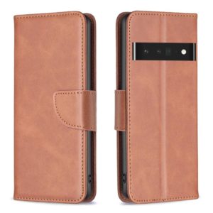 For Google Pixel 7 Pro 5G Lambskin Texture Leather Phone Case(Brown) (OEM)