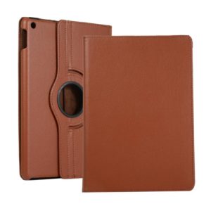 For Lenovo M10 Plus 3rd Litchi Texture 360 Degrees Rotation Leather Tablet Case with Holder(Brown) (OEM)