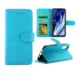 For Xiaomi Mi 9 Pro Crazy Horse Texture Leather Horizontal Flip Protective Case with Holder & Card Slots & Wallet & Photo Frame(Baby Blue) (OEM)