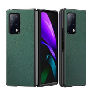 For Huawei Mate X2 Leather Texture + PC Full Coverge Folding Case(Green Cross Texture) (OEM)