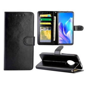 For Huawei Enjoy 20 Plus 5G Crazy Horse Texture Leather Horizontal Flip Protective Case with Holder & Card Slots & Wallet & Photo Frame(Black) (OEM)