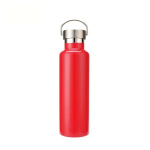304 Vacuum Stainless Steel Vacuum Flask Double-Layer Large-Capacity Outdoor Water Bottle Mountaineering Sports Bottle, Capacity: 600ml(Red) (OEM)