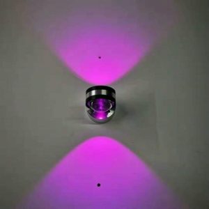 LED Up And Down Light Wall Light Double-Sided Crystal Aluminum Lights Upper Outlet, Power:2W(Purple Light) (OEM)