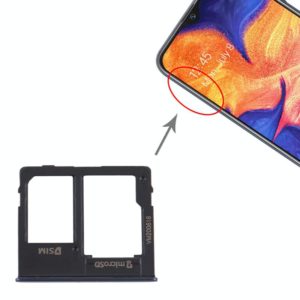 For Samsung Galaxy A10e SIM Card Tray + Micro SD Card Tray (Black) (OEM)