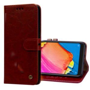 Business Style Oil Wax Texture Horizontal Flip Leather Case for Xiaomi Redmi Note 6 Pro, with Holder & Card Slots & Wallet(Red) (OEM)