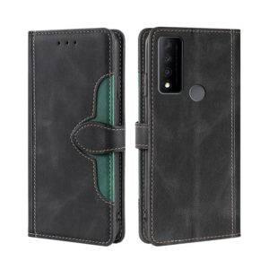 For TCL 30 V 5G/T781S Stitching Skin Feel Magnetic Buckle Horizontal Flip PU Leather Case(Black) (OEM)
