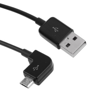 5m 90 Degree Micro USB Port USB Data Cable, For Samsung / Huawei / Xiaomi / Meizu / LG / HTC and Other Smartphones(Black) (OEM)