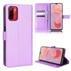For Ulefone Note 12P Diamond Texture Leather Phone Case(Purple) (OEM)