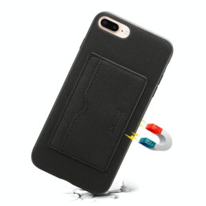 For iPhone 7 Plus / 8 Plus Denior V3 Luxury Car Cowhide Leather Protective Case with Holder & Card Slot(Black) (Denior) (OEM)