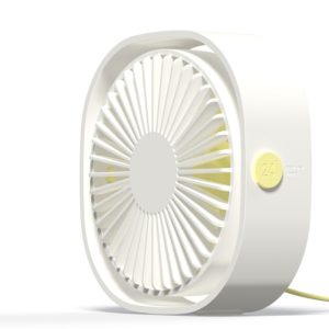 360 Degree Rotation Wind 3 Speeds Mini USB Desktop Fan (White) (OEM)