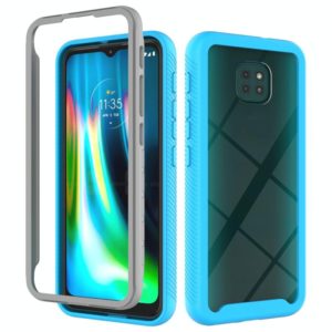 For Motorola Moto G9 Play Starry Sky Solid Color Series Shockproof PC + TPU Protective Case(Light Blue) (OEM)