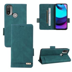 For Motorola Moto E20 / E40 Magnetic Clasp Leather Phone Case(Green) (OEM)