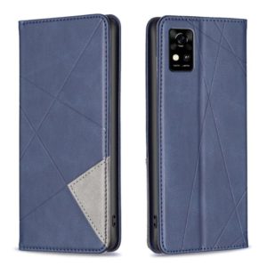 For ZTE Blade A31 Prismatic Invisible Magnetic Leather Phone Case(Blue) (OEM)