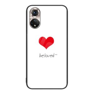 For Honor 50 Colorful Painted Glass Phone Case(Red Heart) (OEM)