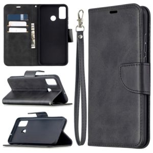 For Huawei Honor 9X Lite Retro Lambskin Texture Pure Color Horizontal Flip PU Leather Case with Holder & Card Slots & Wallet & Lanyard(Black) (OEM)