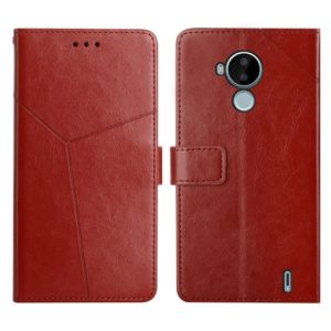 For Nokia C30 Y Stitching Horizontal Flip Leather Phone Case(Brown) (OEM)