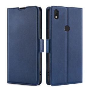 For Alcatel Axel / Lumos Ultra-thin Voltage Side Buckle PU + TPU Leather Phone Case(Blue) (OEM)