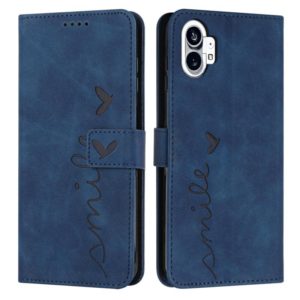 For Noting Phone 1 Skin Feel Heart Pattern Leather Phone Case(Blue) (OEM)