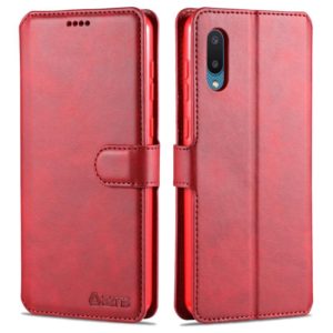 For Samsung Galaxy A02 AZNS Calf Texture Horizontal Flip Leather Case with Holder & Card Slots & Wallet & Photo Frame(Red) (AZNS) (OEM)
