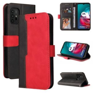 For Motorola Moto G30 / G20 / G10 Business Stitching-Color Horizontal Flip PU Leather Case with Holder & Card Slots & Photo Frame(Red) (OEM)