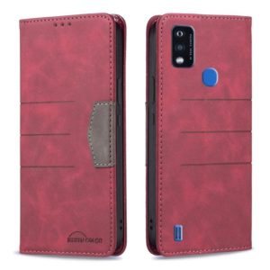 For ZTE Blade A51 Magnetic Splicing Leather Phone Case(Red) (OEM)