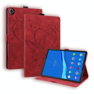 For Lenovo Tab M10 HD (Gen 2) 2020 10.1 TB-X306F Love Butterfly Pattern Horizontal Flip Leather Case with Holder(Red) (OEM)