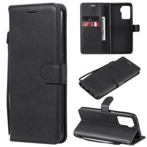 For OPPO F19 Pro 4G Solid Color Horizontal Flip Protective Leather Case with Holder & Card Slots & Wallet & Photo Frame & Lanyard(Black) (OEM)
