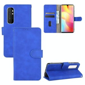 For Xiaomi Mi Note 10 Lite Solid Color Skin Feel Magnetic Buckle Horizontal Flip Calf Texture PU Leather Case with Holder & Card Slots & Wallet(Blue) (OEM)