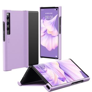 For Huawei Mate Xs 2 Leather Shockproof Phone Case With Holder(Purple) (OEM)