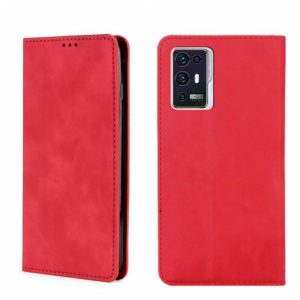 For ZTE Axon 30 Pro 5G Skin Feel Magnetic Flip Leather Phone Case(Red) (OEM)