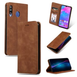 Retro Skin Feel Business Magnetic Horizontal Flip Leather Case for Galaxy M30 / A40s(Brown) (OEM)