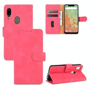 For UMIDIGI A3X Solid Color Skin Feel Magnetic Buckle Horizontal Flip Calf Texture PU Leather Case with Holder & Card Slots & Wallet(Rose Red) (OEM)