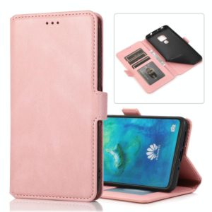 For Huawei Mate 20 Retro Magnetic Closing Clasp Horizontal Flip Leather Case with Holder & Card Slots & Photo Frame & Wallet(Rose Gold) (OEM)