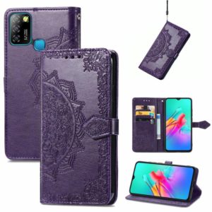 For Infinix Smart 5 Mandala Embossing Pattern Horizontal Flip Leather Case with Holder & Card Slots & Wallet & Lanyard(Purple) (OEM)