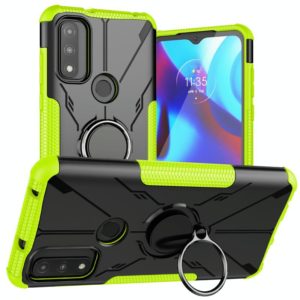 For Motorola G Pure Armor Bear Shockproof PC + TPU Phone Case with Ring Holder(Green) (OEM)