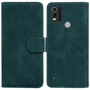For Nokia C21 Plus Skin Feel Pure Color Flip Leather Phone Case(Green) (OEM)