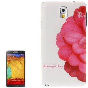 Red Flower Pattern Plastic Case for Galaxy Note III / N9000 (OEM)