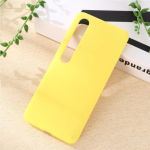 For Xiaomi Mi 10 Pro 5G Solid Color Liquid Silicone Shockproof Coverage Case(Yellow) (OEM)