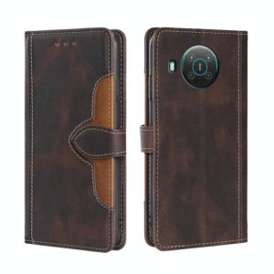 For Nokia X10 / X20 Skin Feel Straw Hat Magnetic Buckle Leather Phone Case(Brown) (OEM)