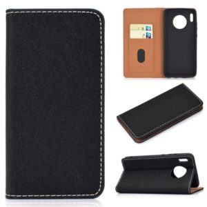 For Huawei Mate 30 Solid Color Magnetic Horizontal Flip Leather Case with Card Slot & Holder(Black) (OEM)