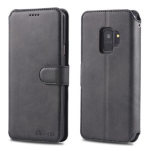 For Galaxy S9 AZNS Calf Texture Magnetic Horizontal Flip PU Leather Case with Holder & Card Slots & Photo Frame(Black) (AZNS) (OEM)