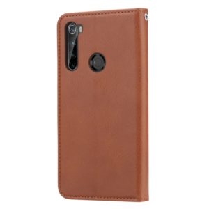 For Xiaomi Redmi Note 8T Knead Skin Texture Horizontal Flip Leather Case with Photo Frame & Holder & Card Slots & Wallet(Brown) (OEM)